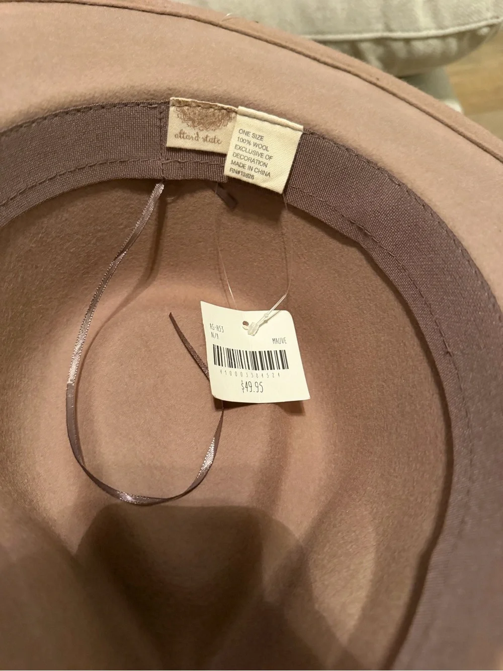 NWT Altar’d State wide-brim felt rancher/fedora-style hat